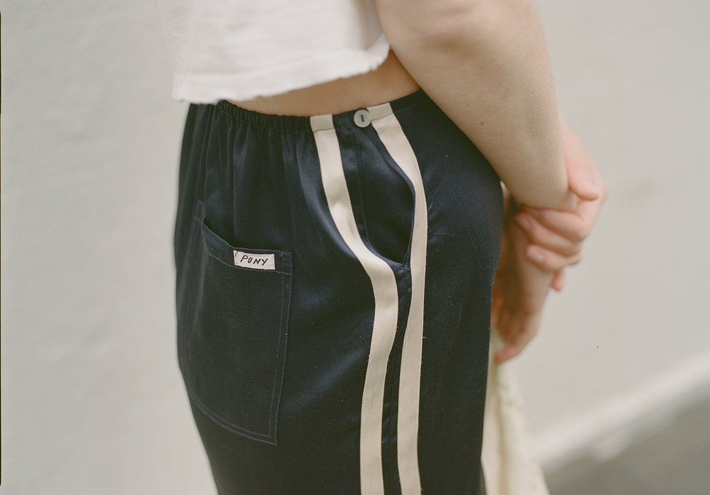 The Silk Track Shorts - Nightshade
