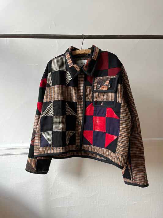 1940s Wool and Flannel Quilt Coat