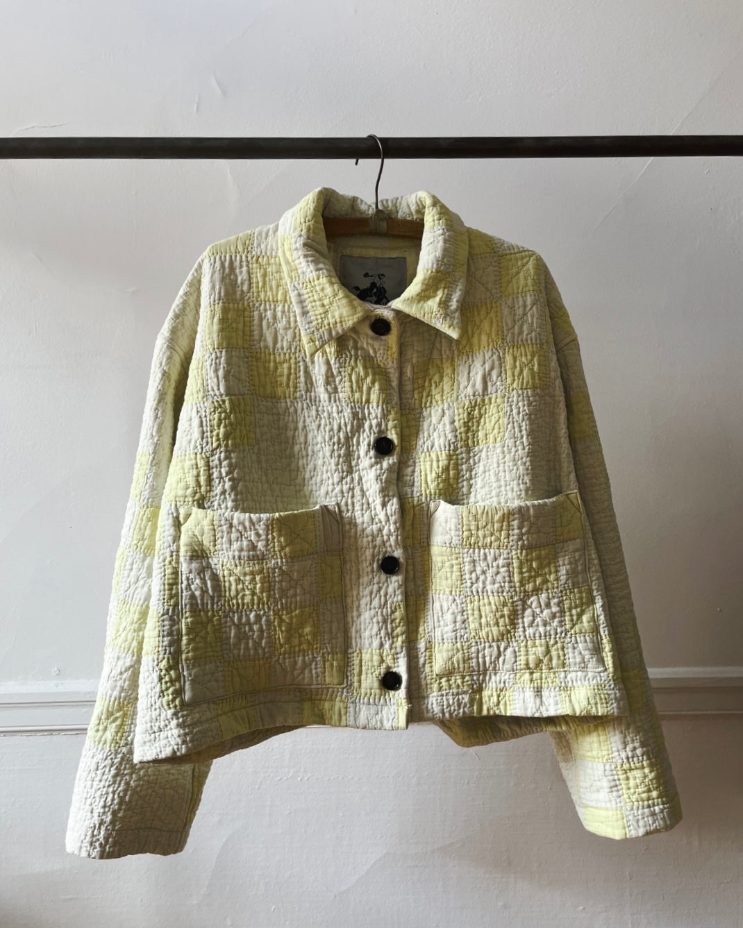 Hand Stitched Buttercup Checkered Quilt Coat