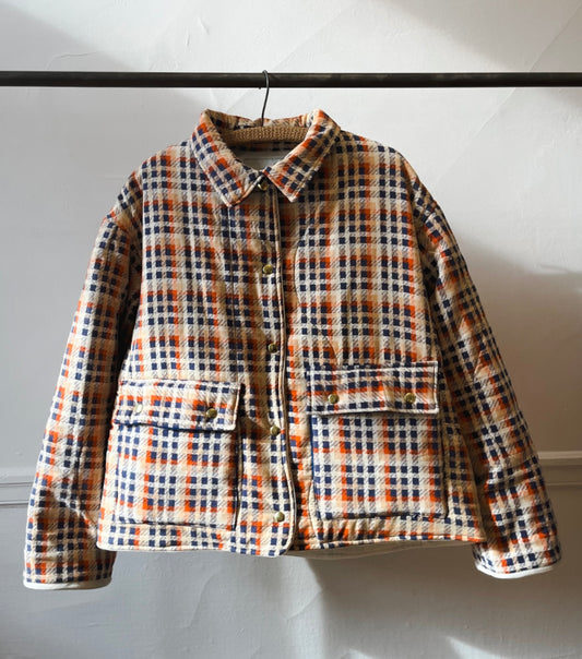 1960s Checkered Sleeping Bag Coat