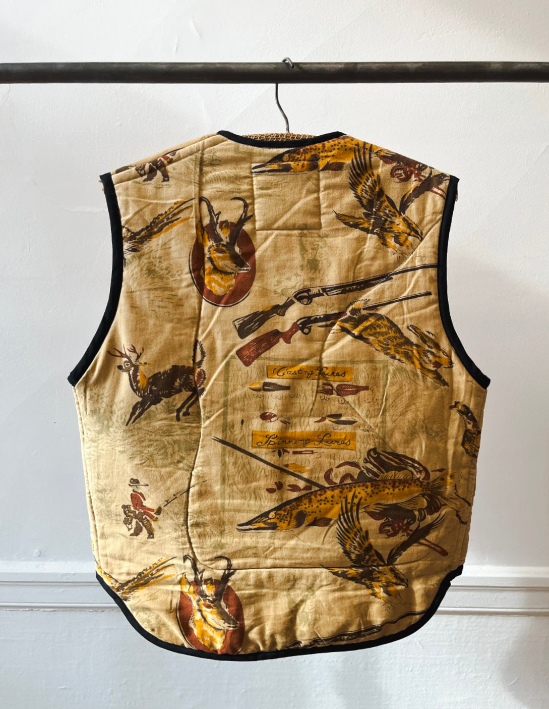 1960s Hunting Motif Sleeping Bag Vest