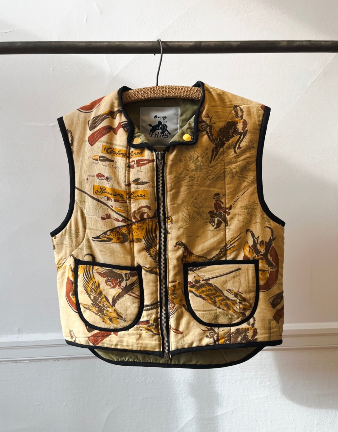 1960s Hunting Motif Sleeping Bag Vest